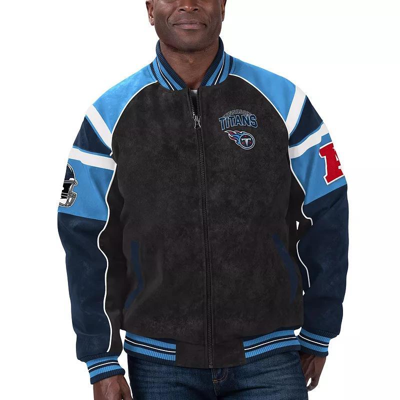 Mens G-III Sports by Carl Banks Tennessee Titans Faux Suede Raglan Full-Zip Varsity Jacket Product Image