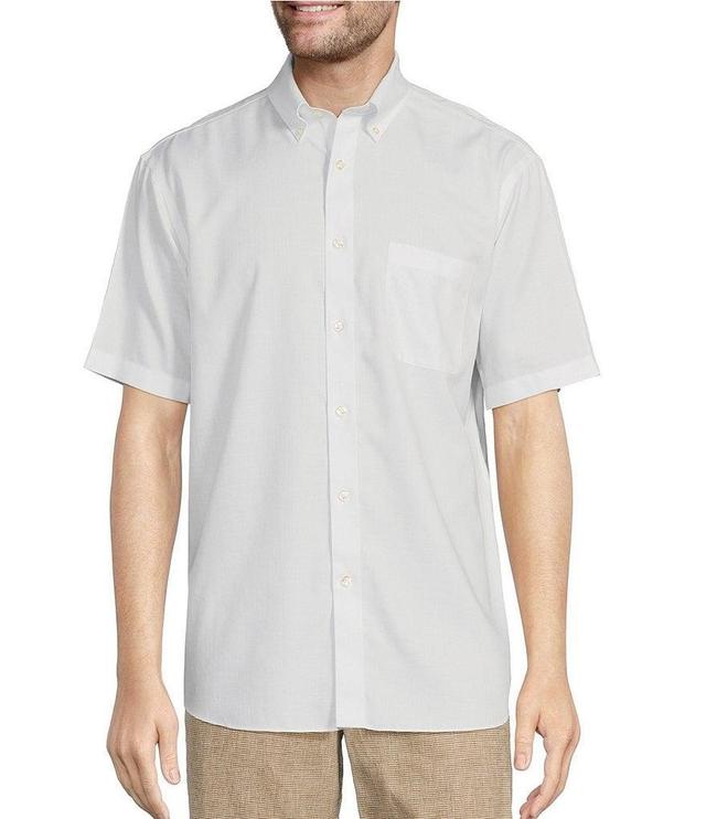 Gold Label Roundtree & Yorke Full Fit Non-Iron Button Down Collar Short Sleeve Oxford Sport Shirt Product Image