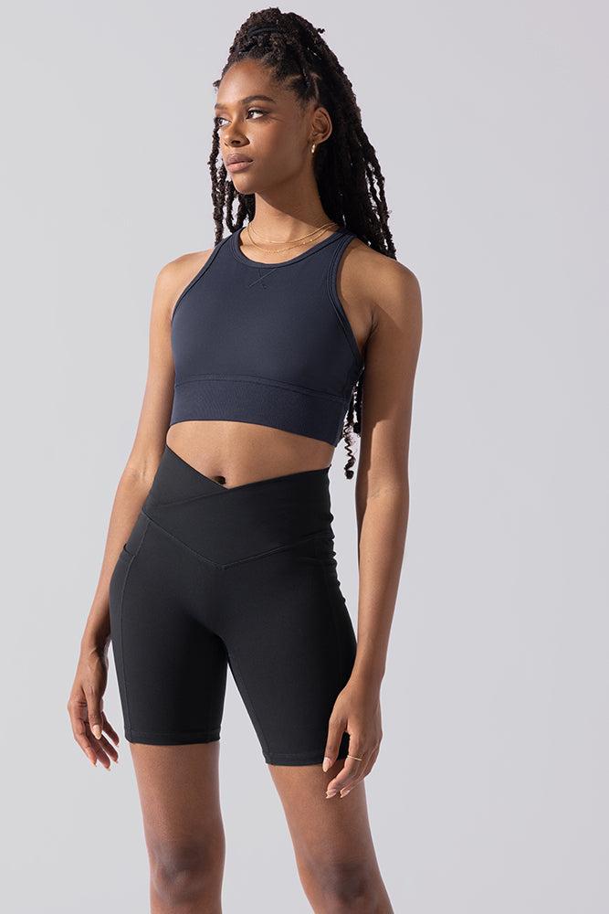 Sweat Sesh Crop Top - Smoky Navy Product Image