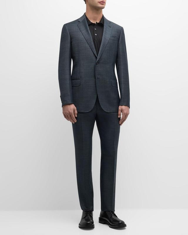 Mens Textured Wool Suit Product Image