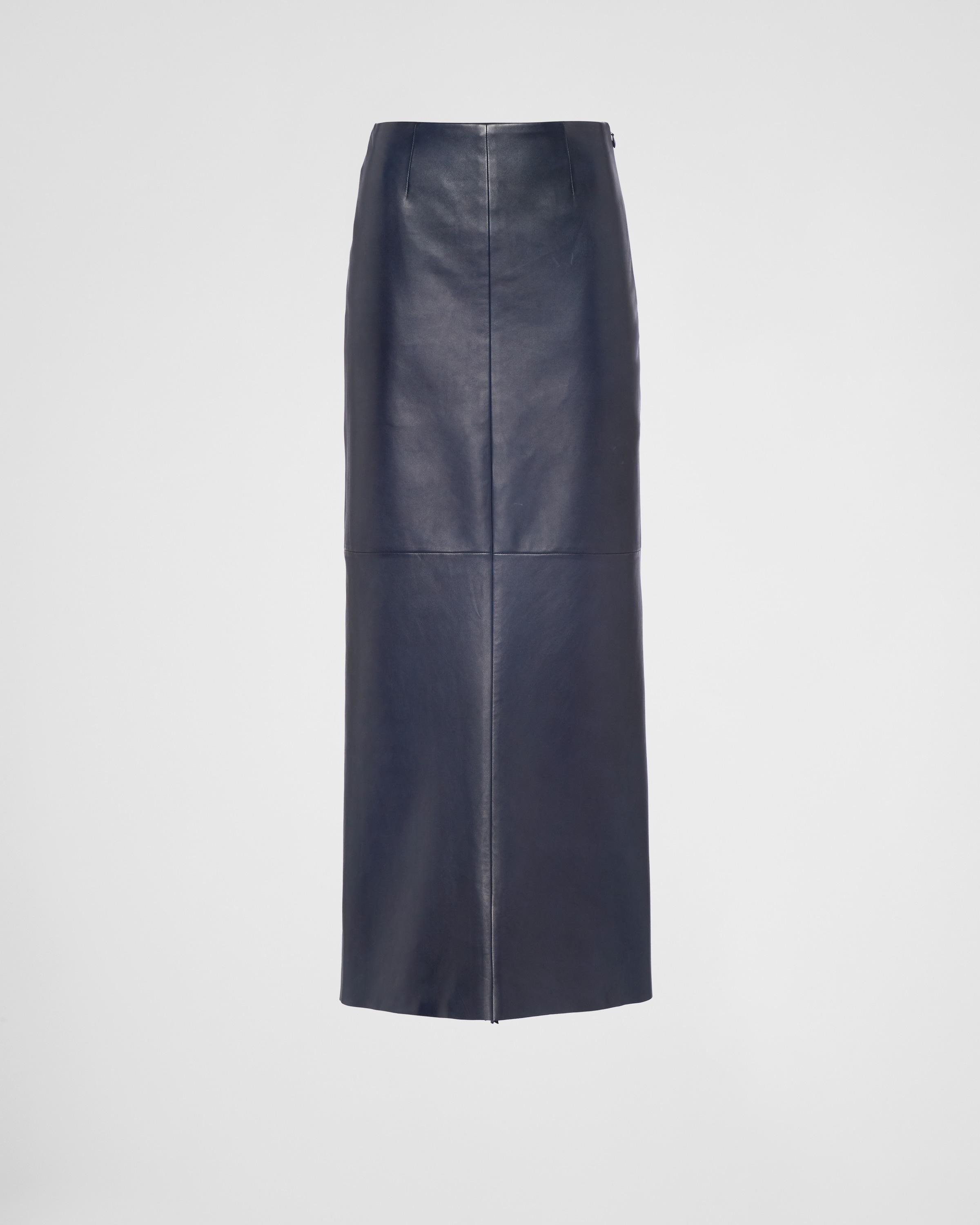 Long nappa leather skirt Product Image