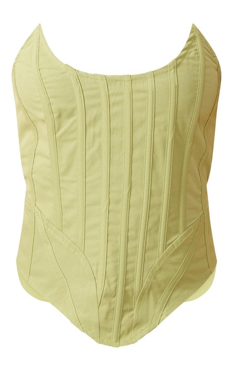 Khaki Cargo Boned Longline Structured Corset Product Image