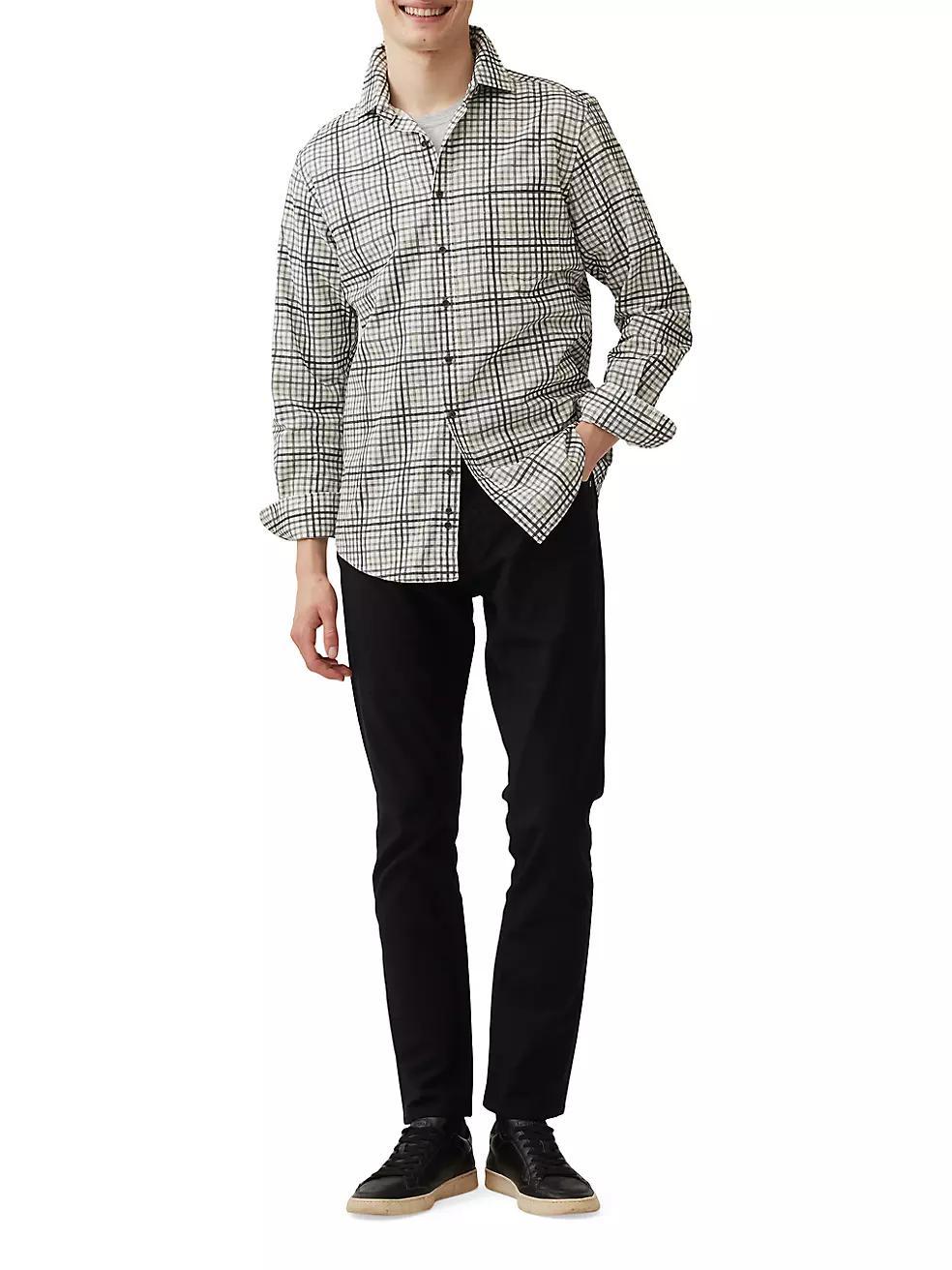 Brookdale Check Cotton Button-Front Shirt Product Image