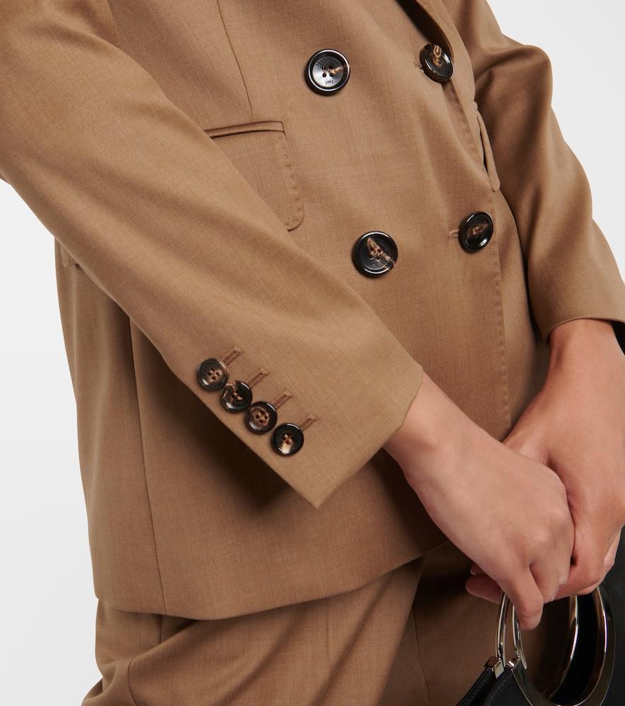 MAX MARA Double-breasted Long-sleeved Blazer In Camel Product Image