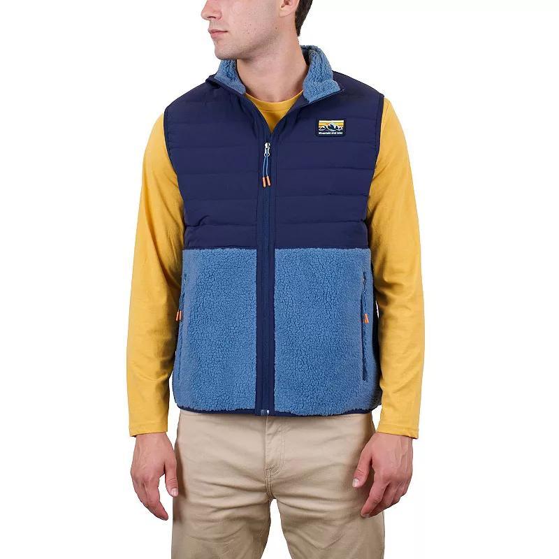 Mens Mountain and Isles Zip Front Vest Green Speckle Product Image