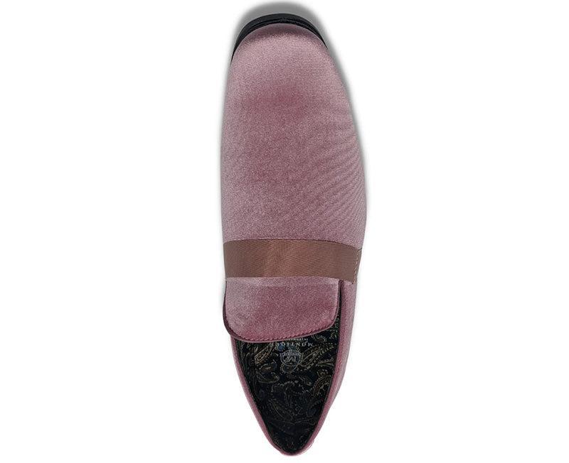 Pink Solid Velvet Loafer Product Image