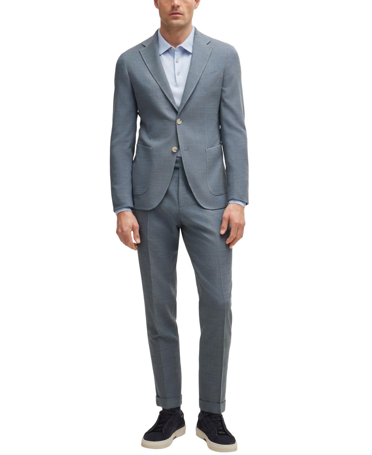 Boss by Hugo Boss Mens Micro-Patterned Wool Blend Slim-Fit Suit Product Image