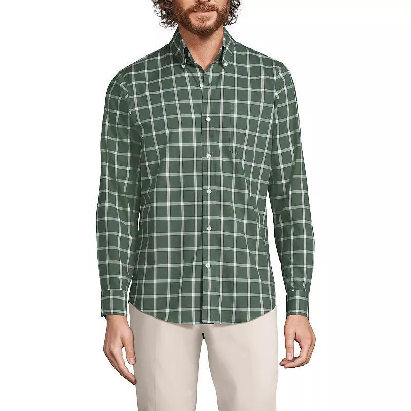 Mens Lands End Traditional-Fit No-Iron Twill Button-Down Shirt Product Image