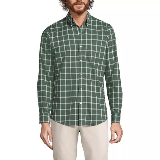 Big & Tall Lands End Traditional-Fit No-Iron Twill Button-Down Shirt, Mens Product Image