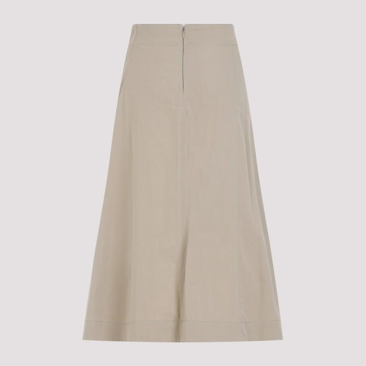 A-line Knot Midi Skirt In Neutrals Product Image