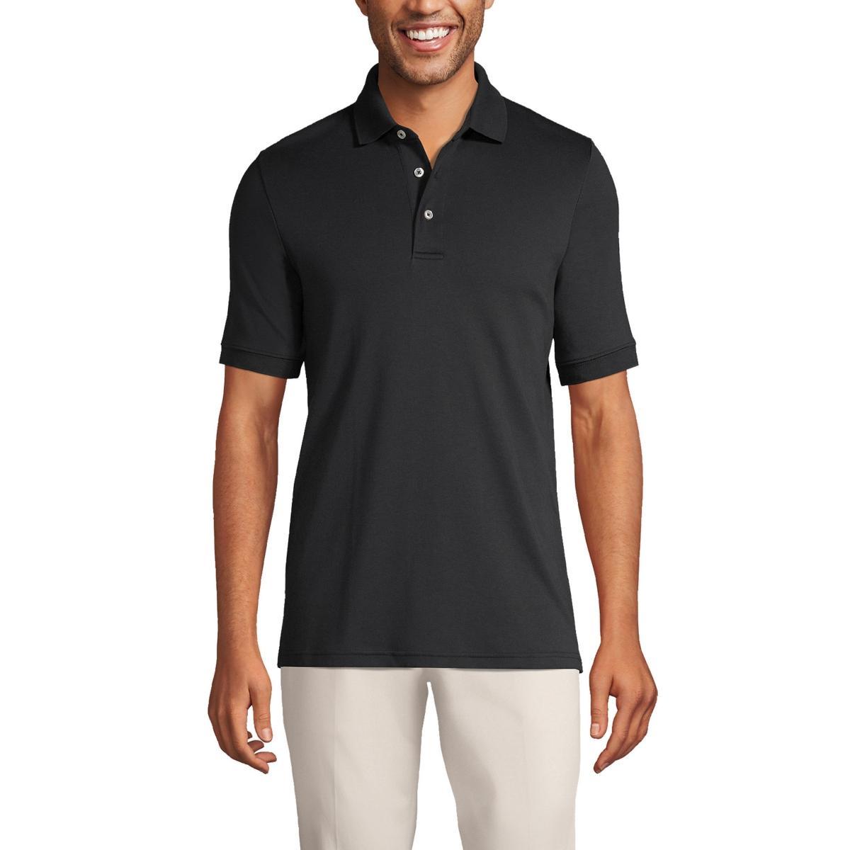 Lands End Mens Short Sleeve Cotton Supima Polo Shirt Product Image