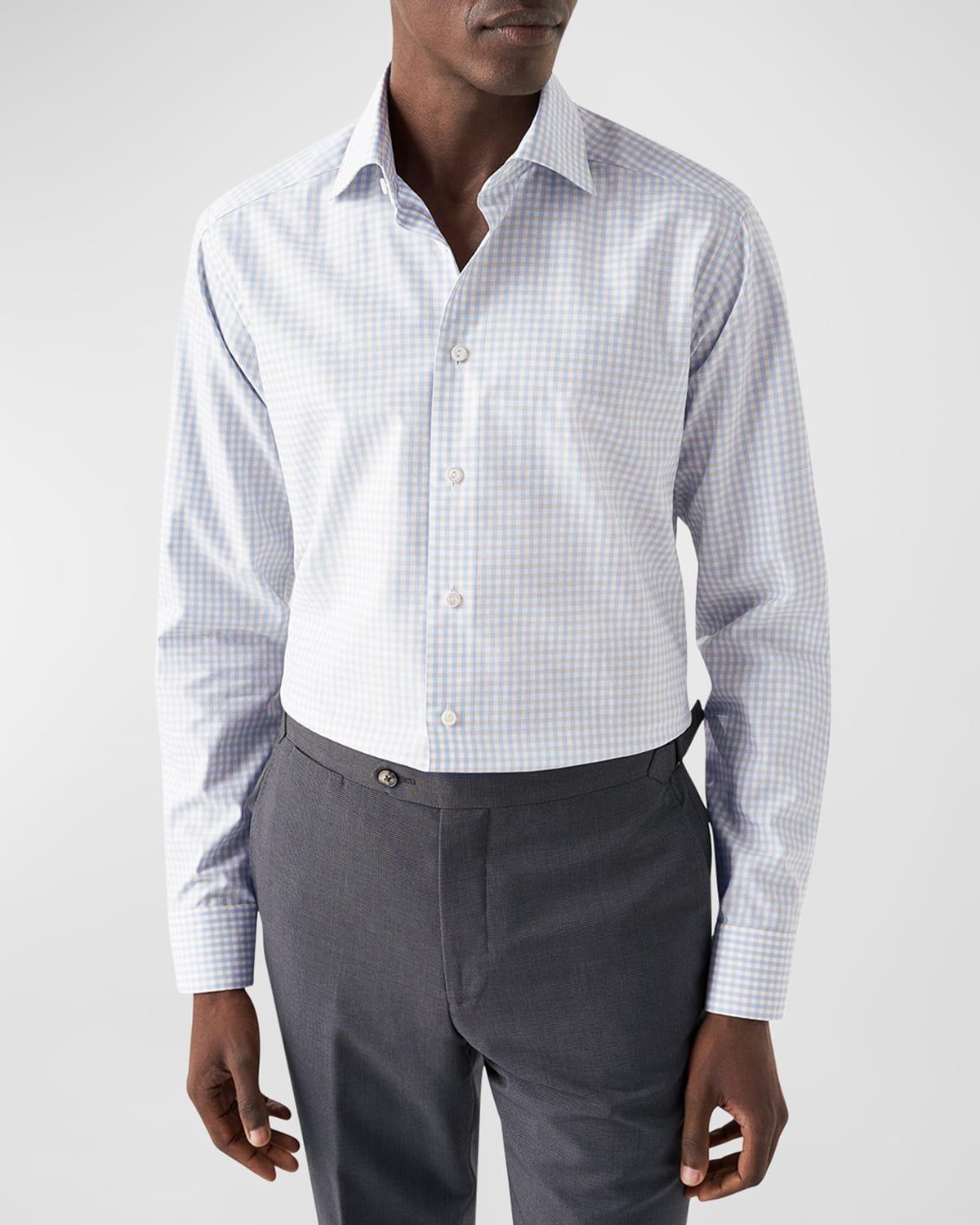 Mens Contemporary-Fit Checked Shirt Product Image