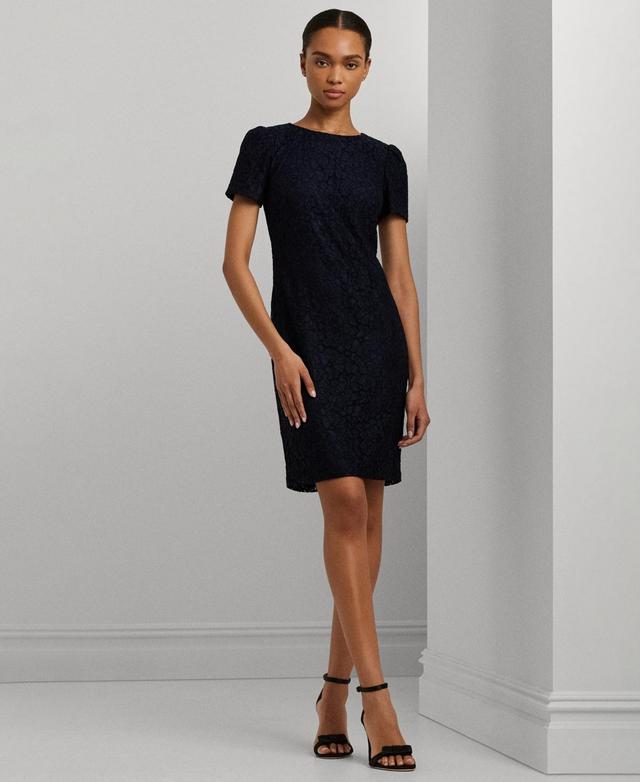 Lauren Ralph Lauren Womens Floral Lace Sheath Dress Product Image