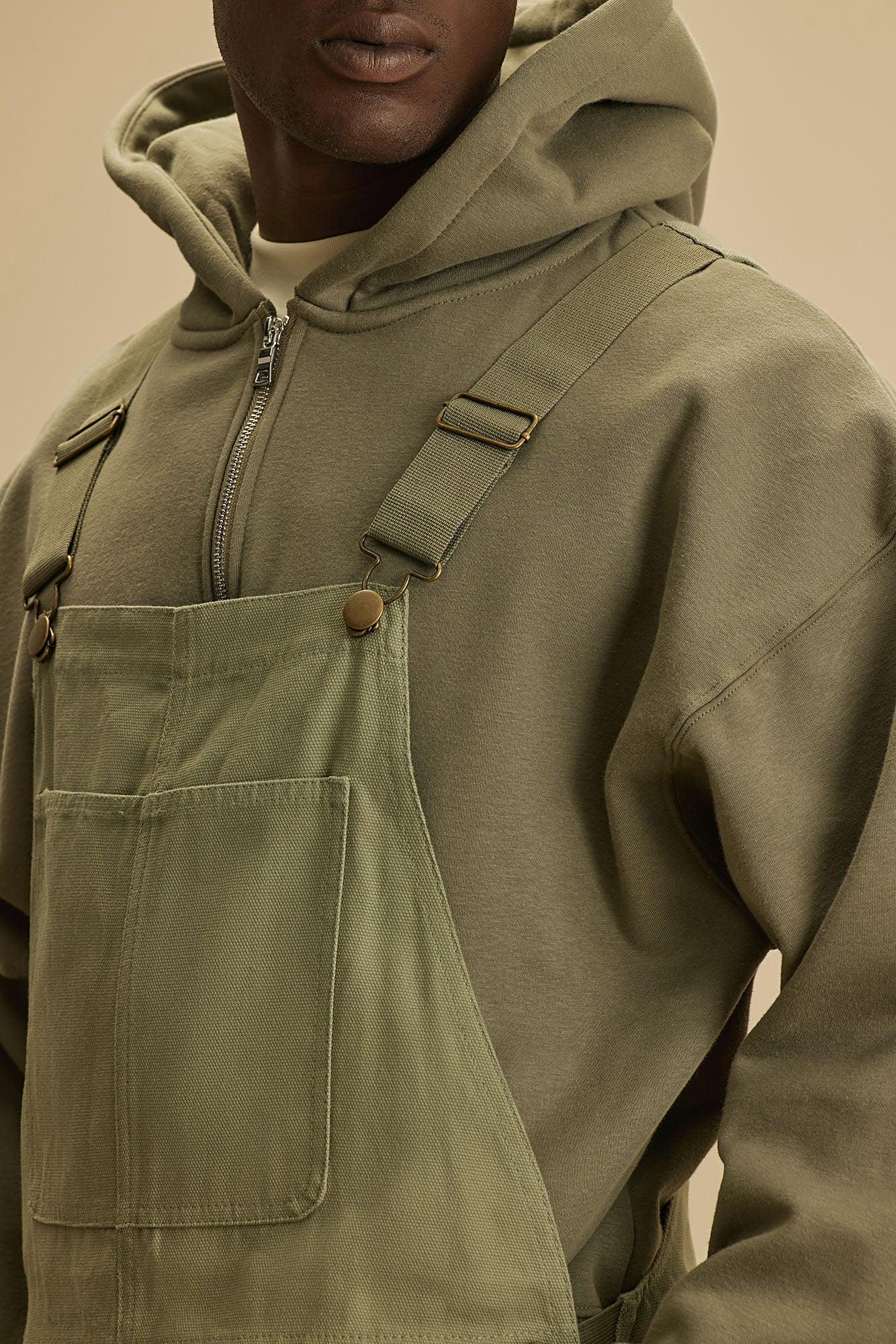 Alexander Utility Canvas Overalls - Olive Product Image