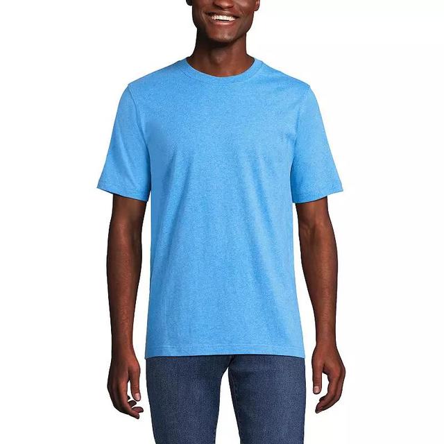 Mens Lands End Super-T Short Sleeve T-Shirt Bermuda Blue Grey Product Image