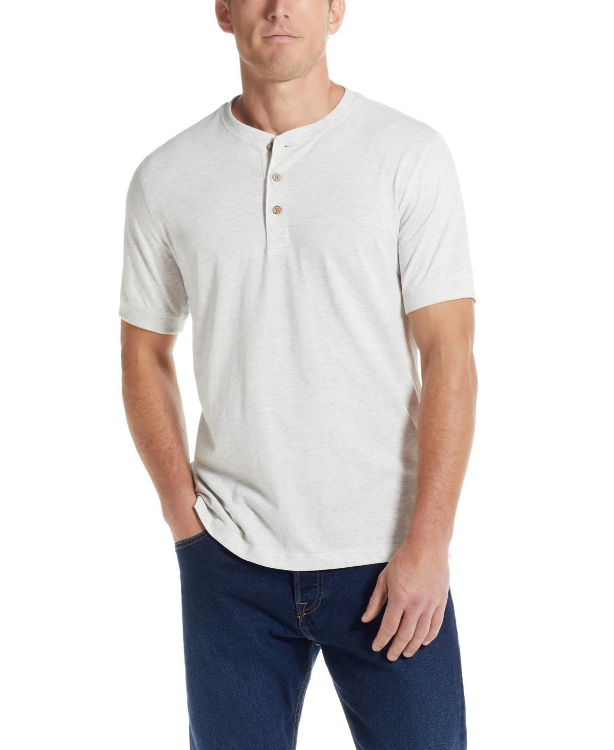 Weatherproof Vintage Mens Short Sleeve Melange Henley Shirt Product Image