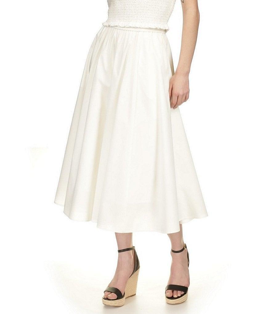 Michael Kors Stretch Cotton Poplin Midi Skirt product image