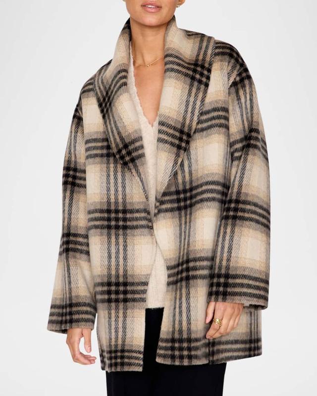 Finley Plaid Wool-Blend Coat Product Image