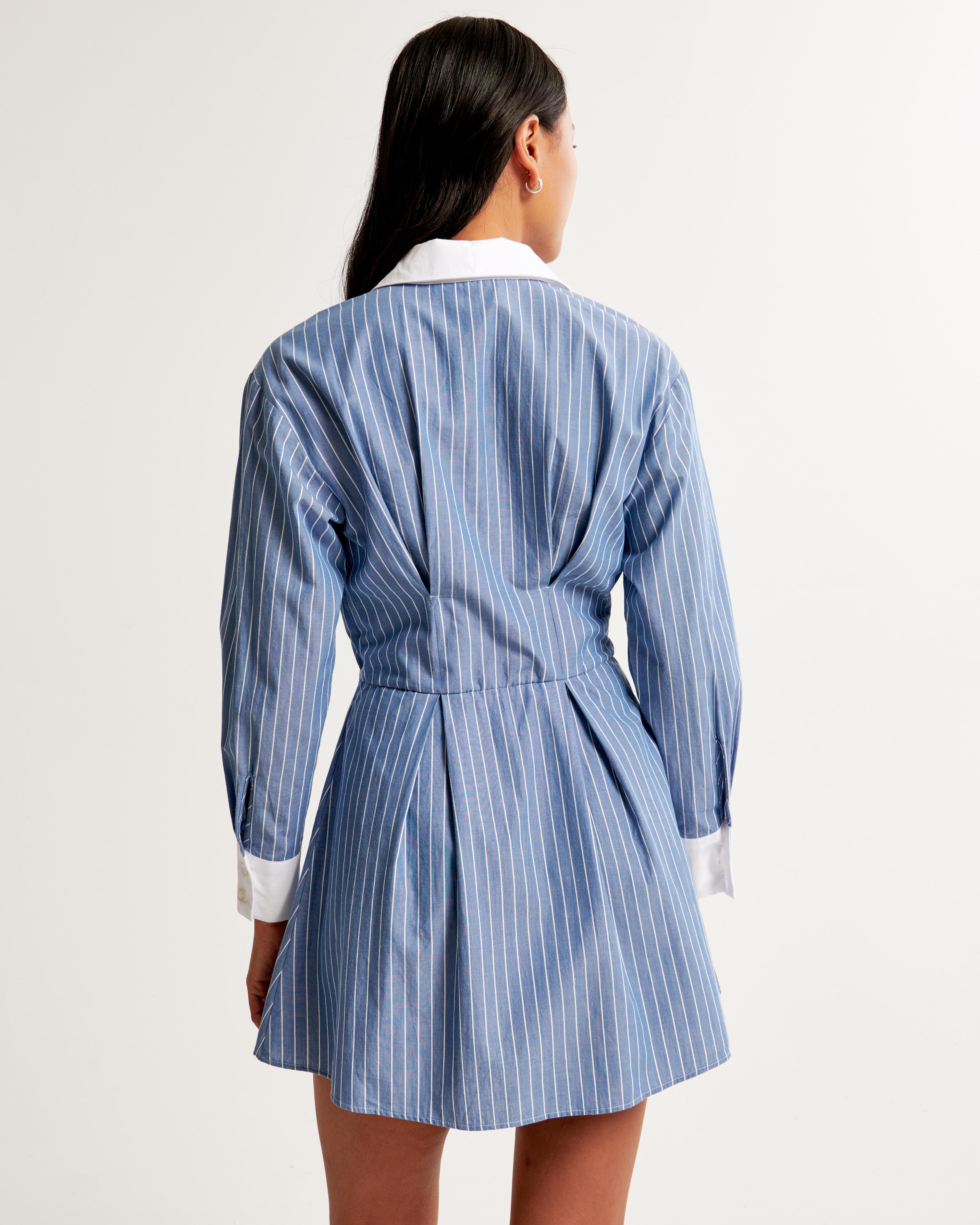 Long-Sleeve Poplin Shirt Dress Product Image