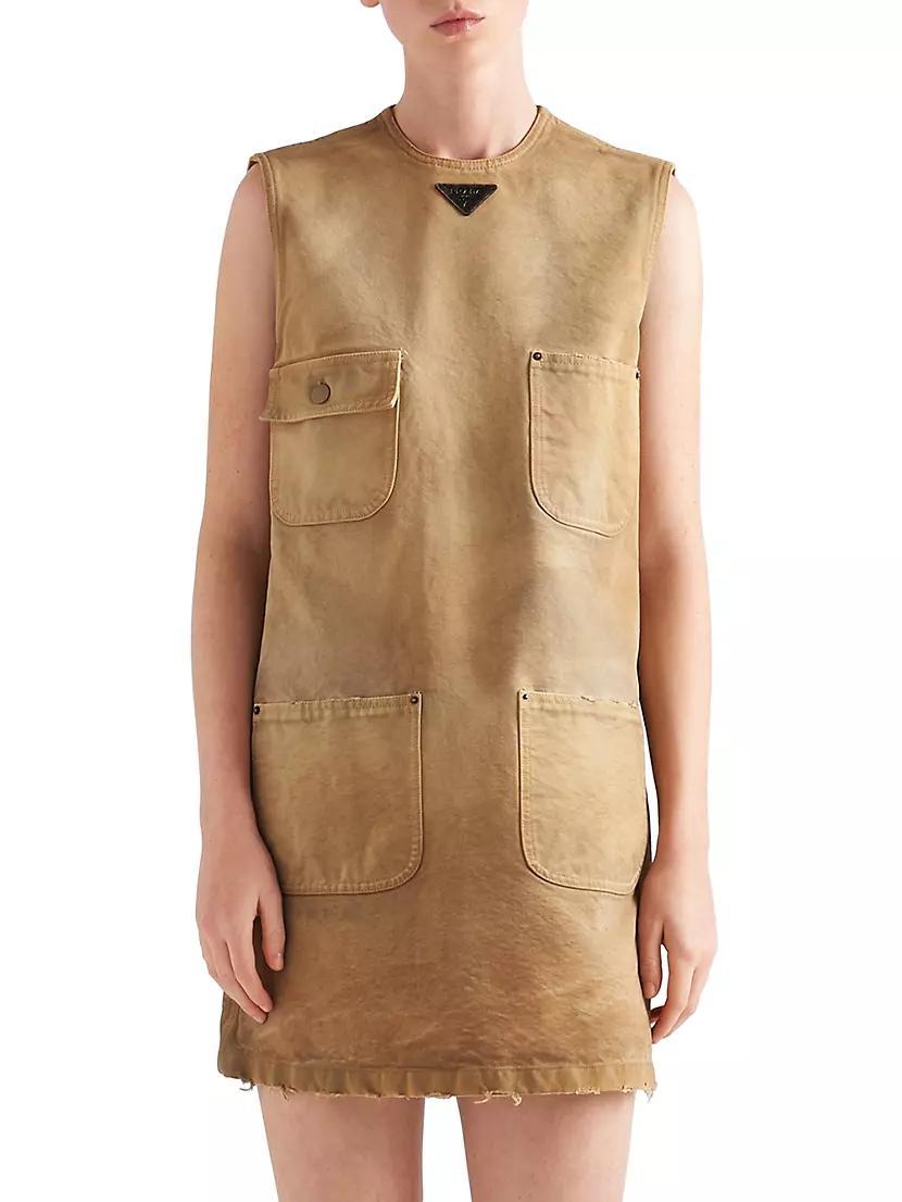 Sleeveless Canvas Mini-Dress Product Image