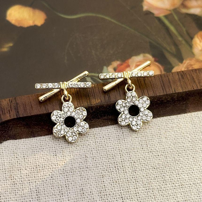 Floral CZ Dangle Earring Product Image