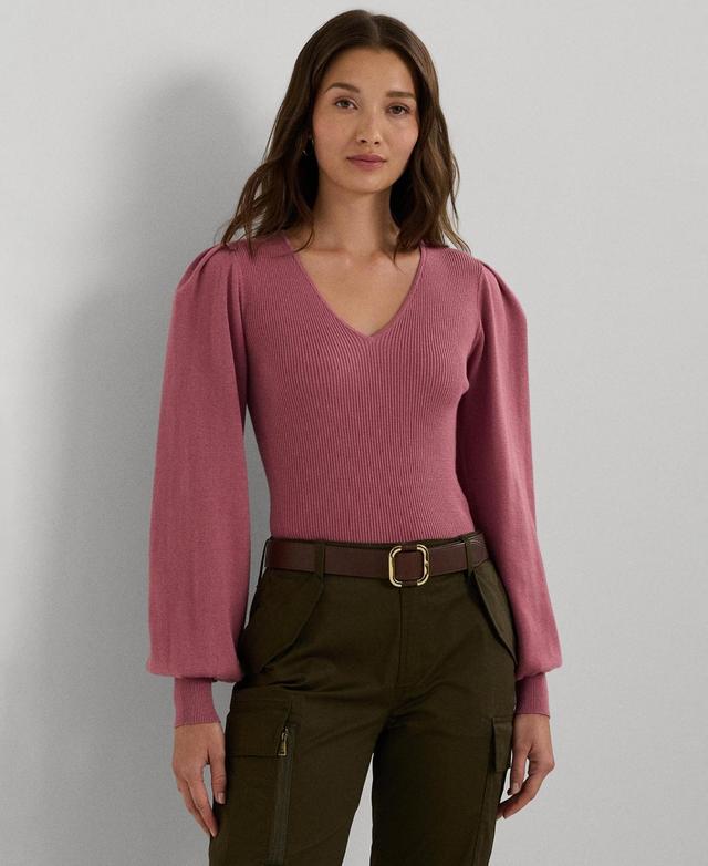 Lauren Ralph Lauren Womens Blouson-Sleeve Sweater Product Image