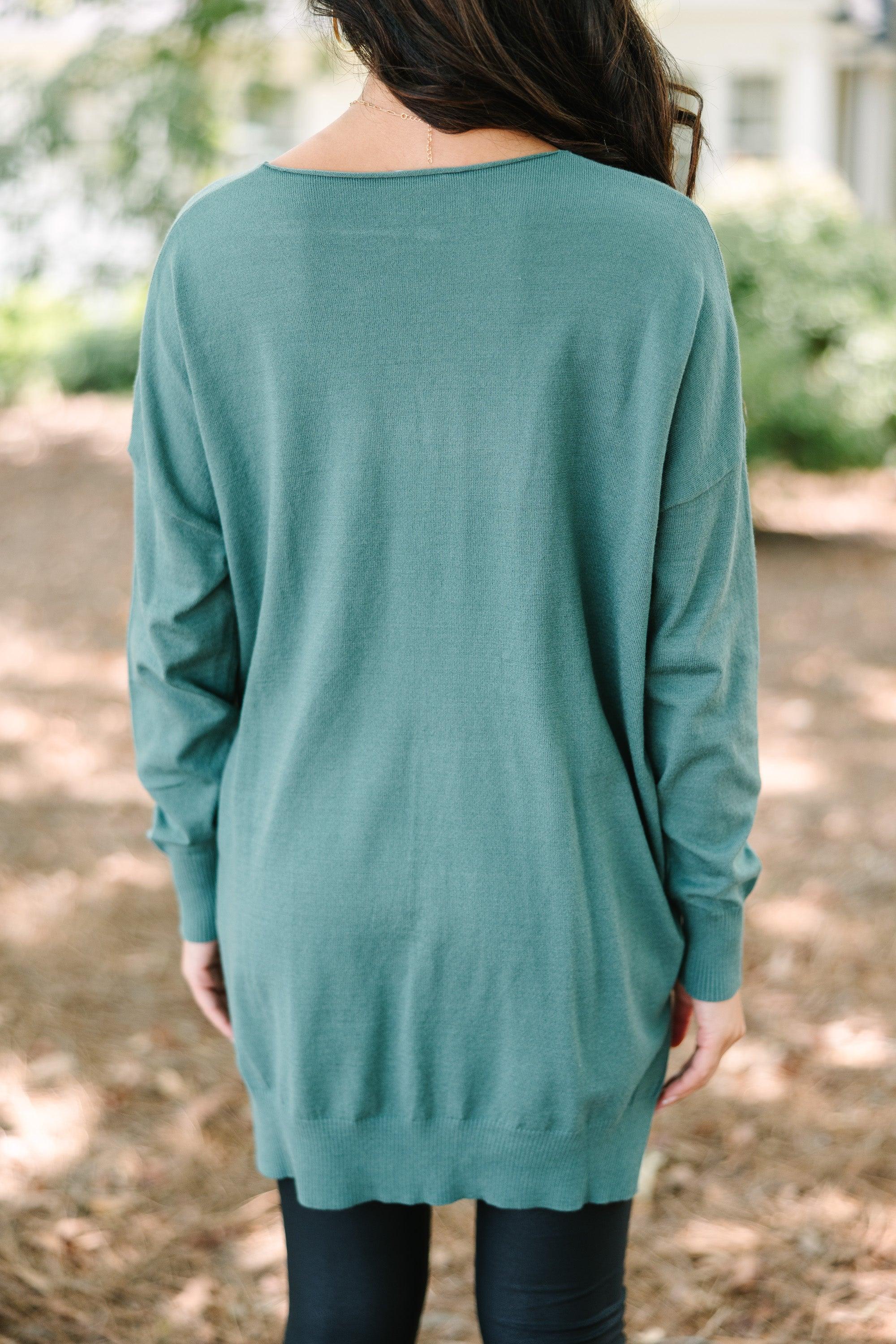 Get To Know You Sage Green Tunic Female Product Image