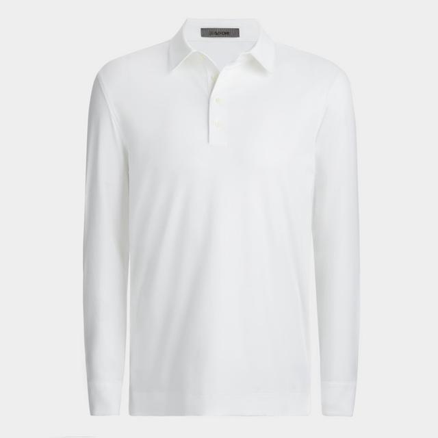 LUXE COTTON BLEND LONG SLEEVE POLO Product Image