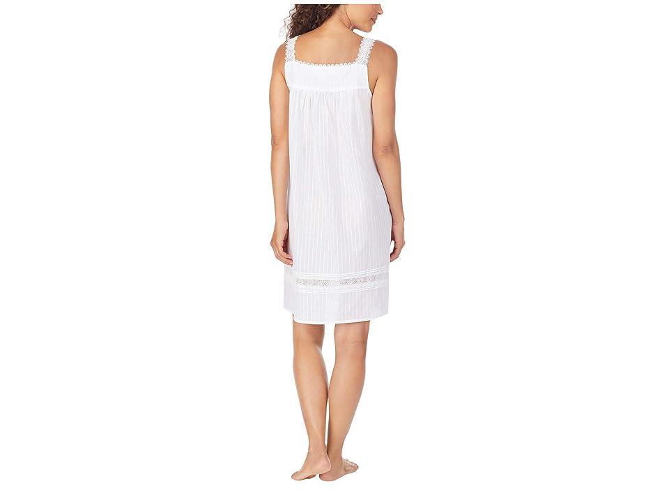 Eileen West Cotton Dobby Striped Chemise Nightgown Product Image