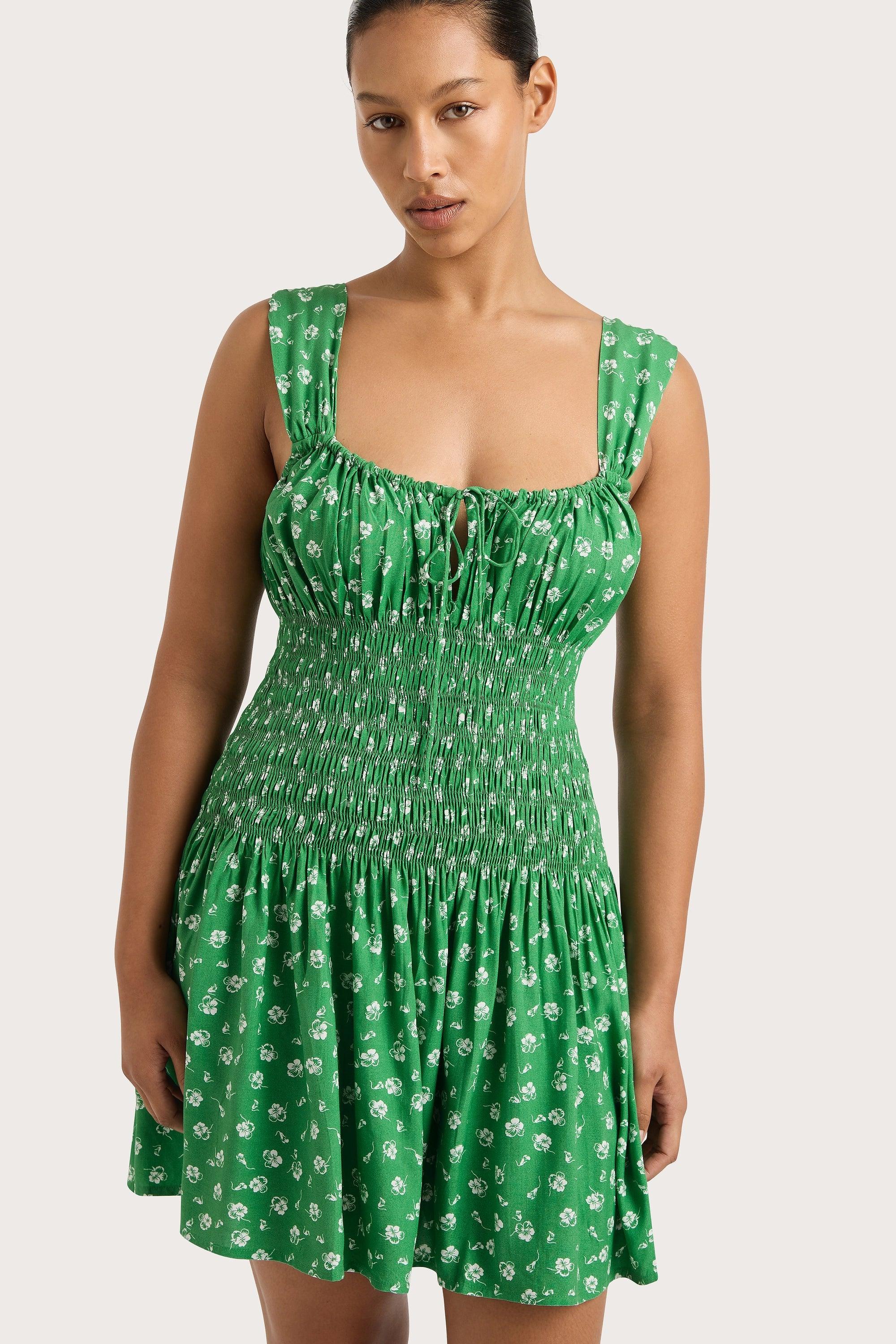 Yerres Mini Dress Green Product Image