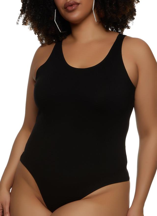 Womens Plus Size Scoop Neck Tank Bodysuit Product Image