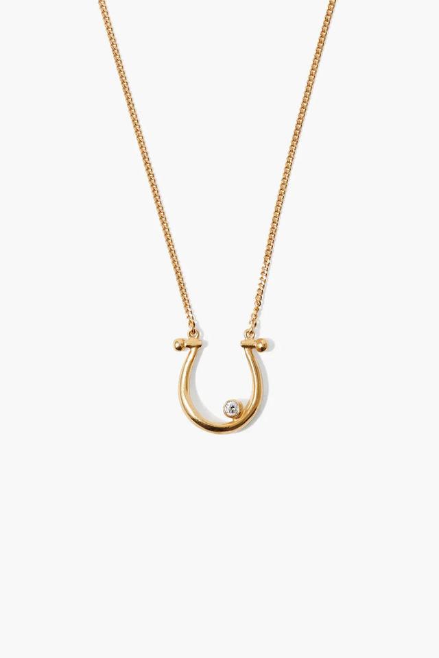 Chan Luu Diamond Horseshoe Necklace Yellow Gold Product Image