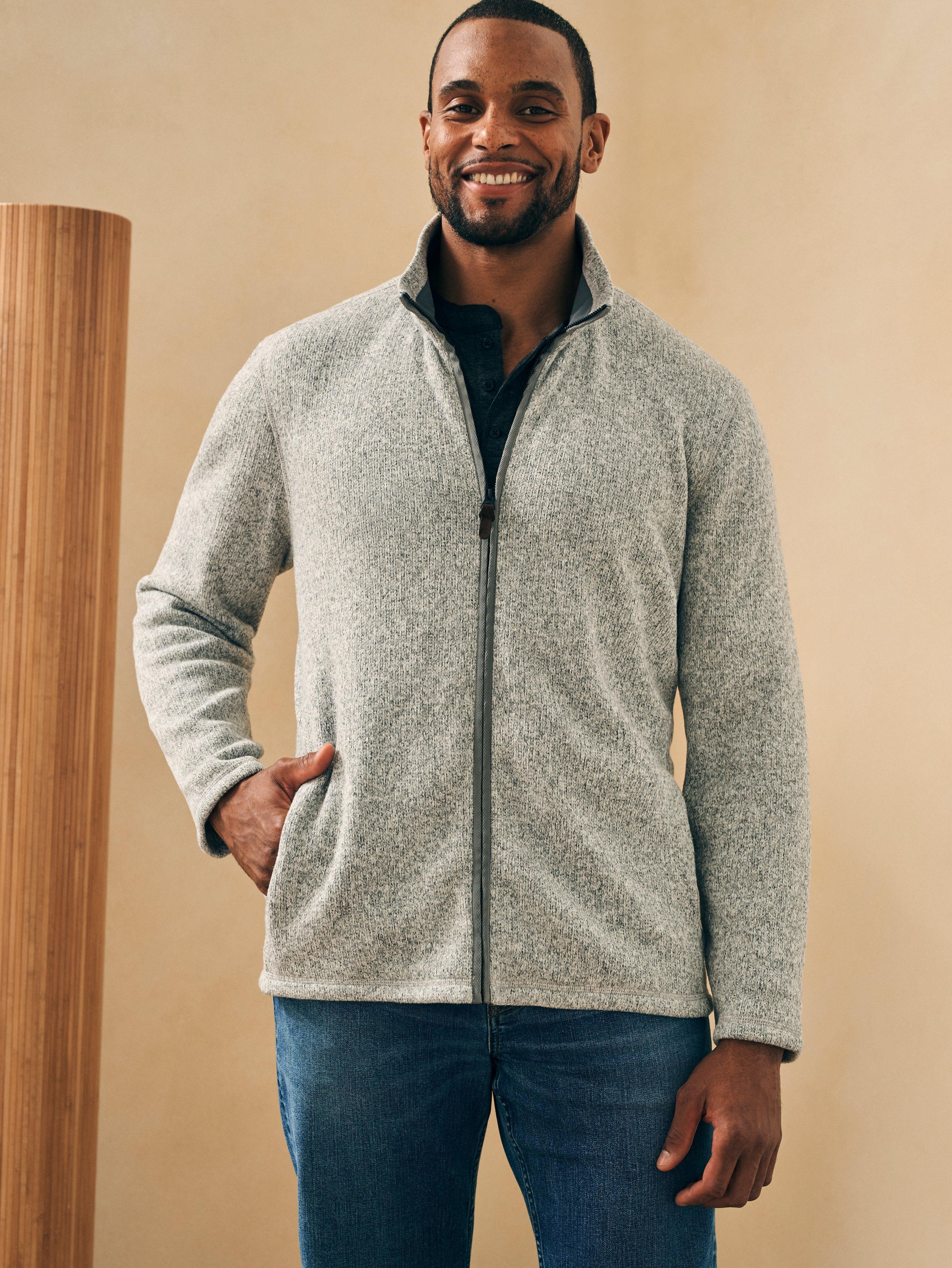 Sweater Fleece Full Zip - Light Granite Male Product Image