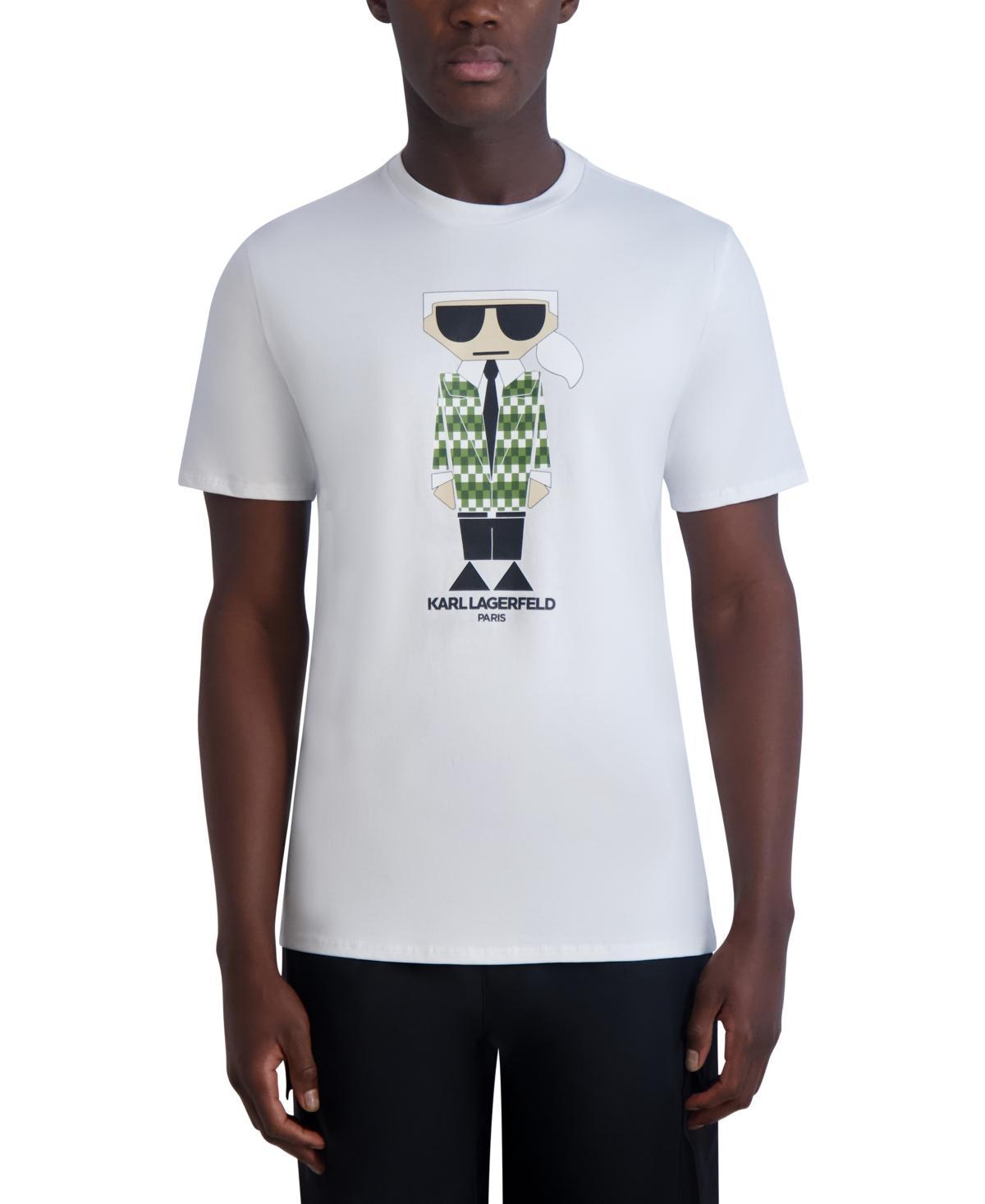 Karl Lagerfeld Paris Mens Slim-Fit Cocktail Karl Blazer Graphic T-Shirt Product Image