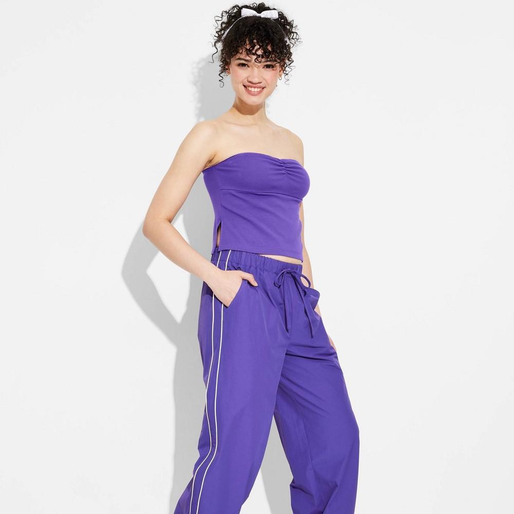 Womens Game Day Ribbed Tube Top - Wild Fable Purple XL Product Image