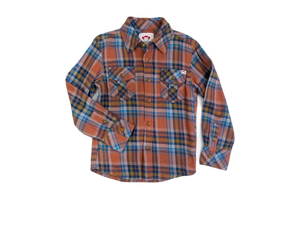 Appaman Kids Flannel Shirt (Toddler/Little Kids/Big Kids) (Clay/Jewel Plaid) Men's Clothing Product Image