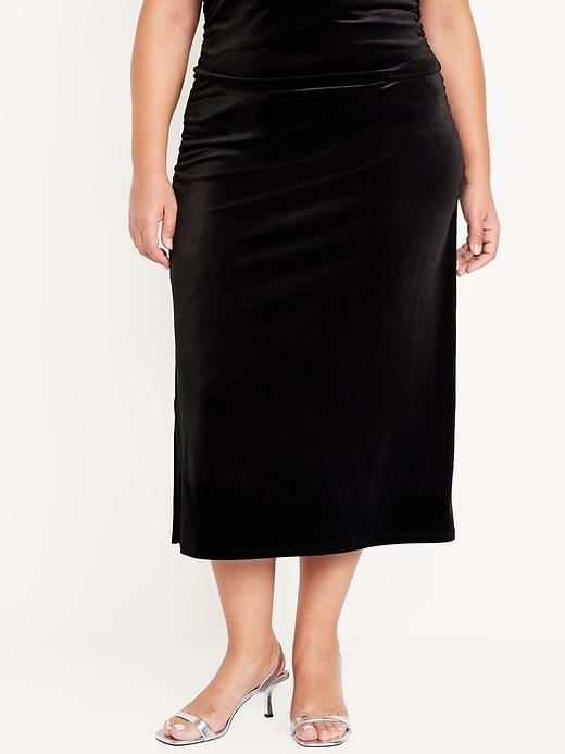 Velvet Maxi Skirt Product Image