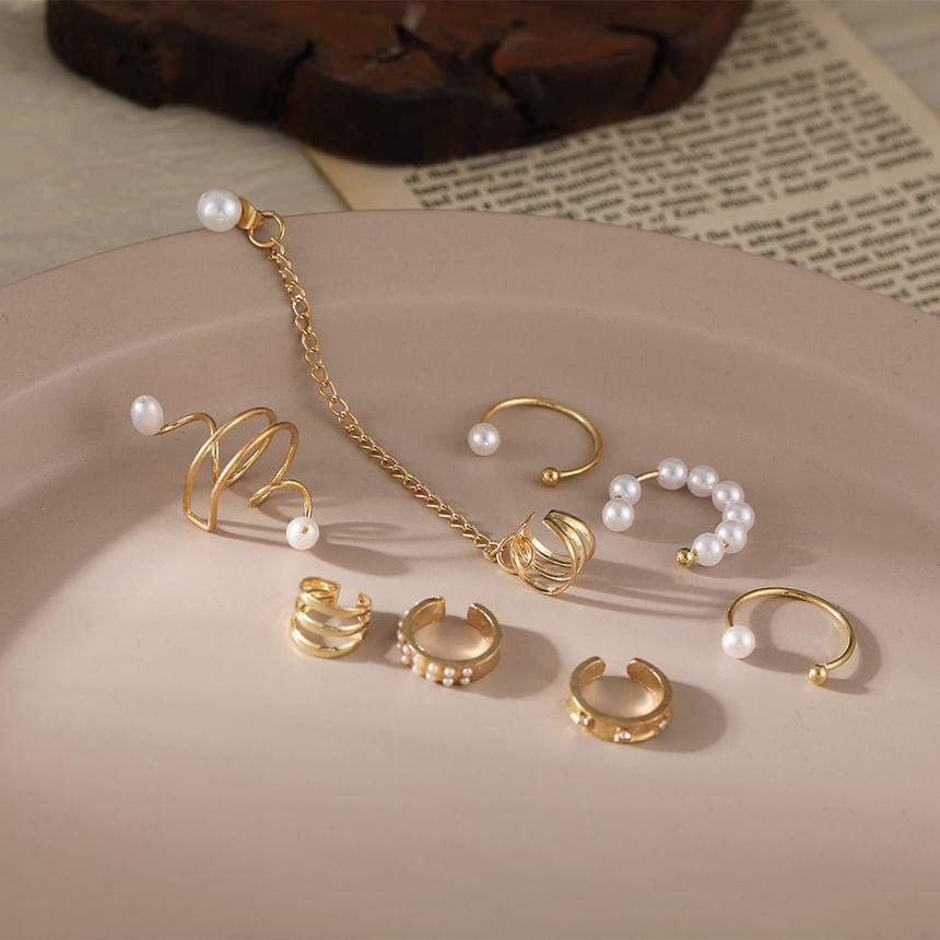 Faux Pearl / Alloy Ear Cuff (Various Designs) / Set Product Image