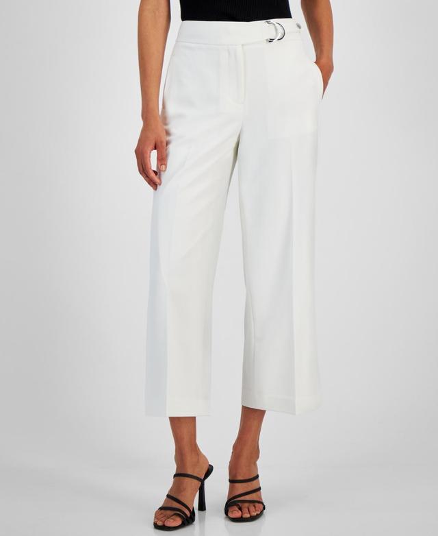 T Tahari Womens Wide-Leg Cropped Pants Product Image