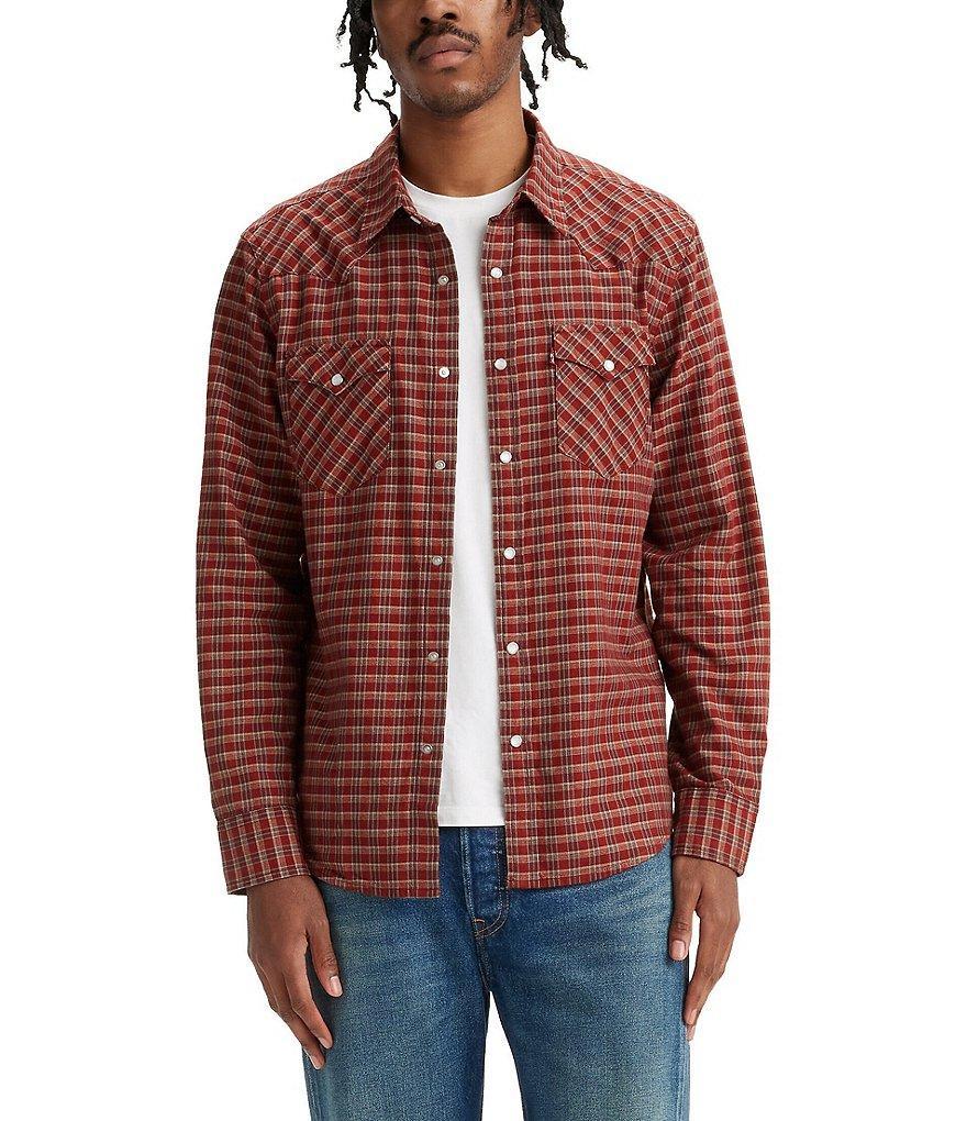 Levi's® Long Sleeve Wesley Micro Plaid Woven Shirt Product Image