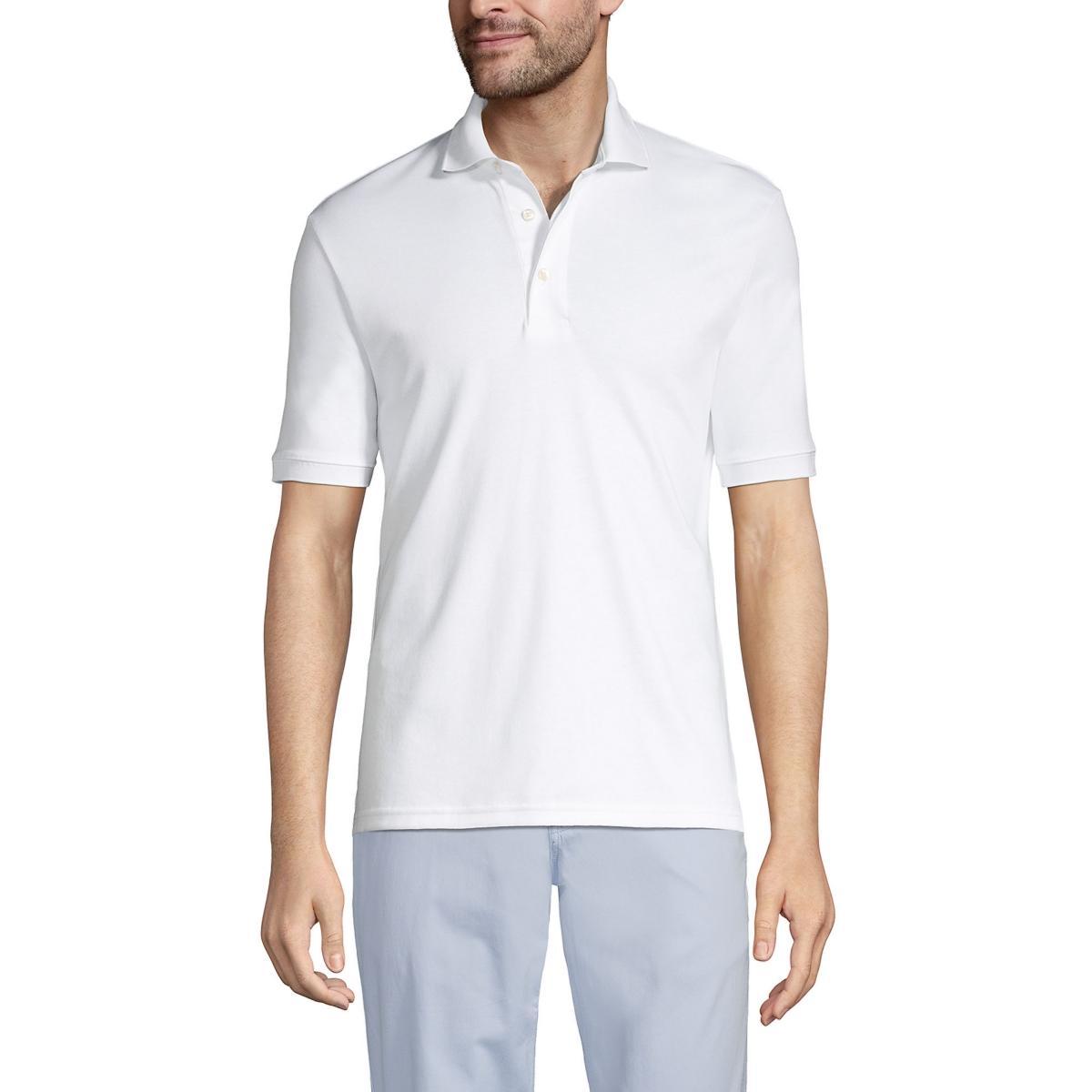 Lands End Mens Short Sleeve Cotton Supima Polo Shirt Product Image