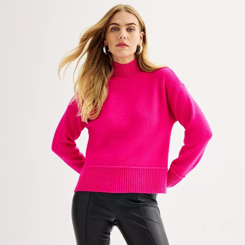 Womens Nine West Mockneck Pullover Sweater Product Image