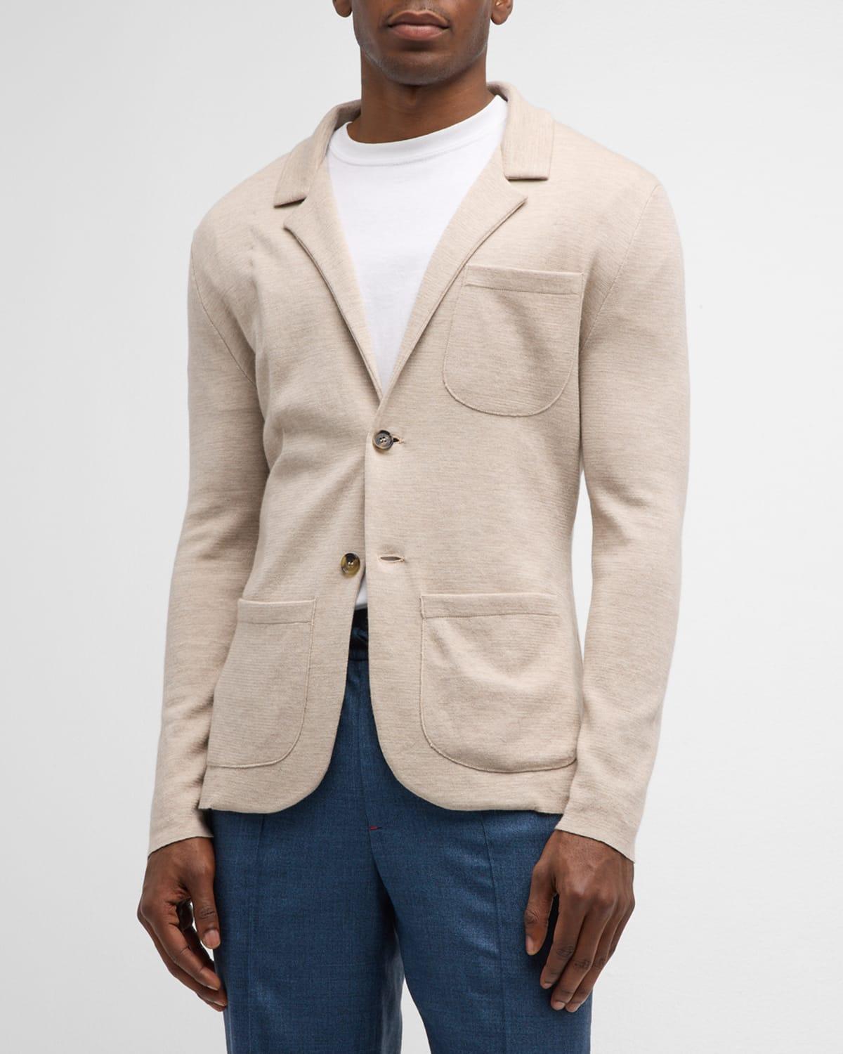 Mens Wool-Blend Sweater Jacket Product Image