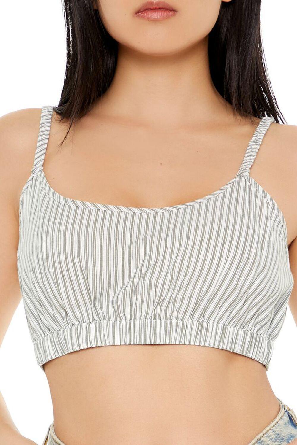 Pinstriped Cropped Cami | Forever 21 Product Image