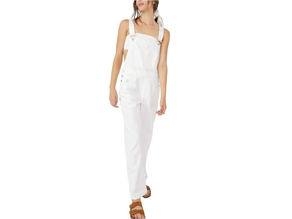 Free People We The Free Ziggy Denim Overalls (Optic ) Women's Jumpsuit & Rompers One Piece Product Image