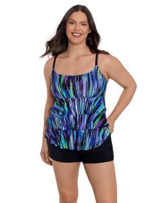 Women's Super Sleek Ruffle Faux Shortini Swimsuit Product Image