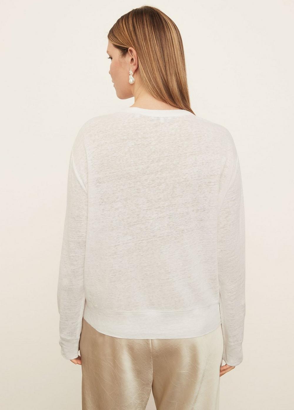 Linen Long Sleeve Pullover T-Shirt Product Image