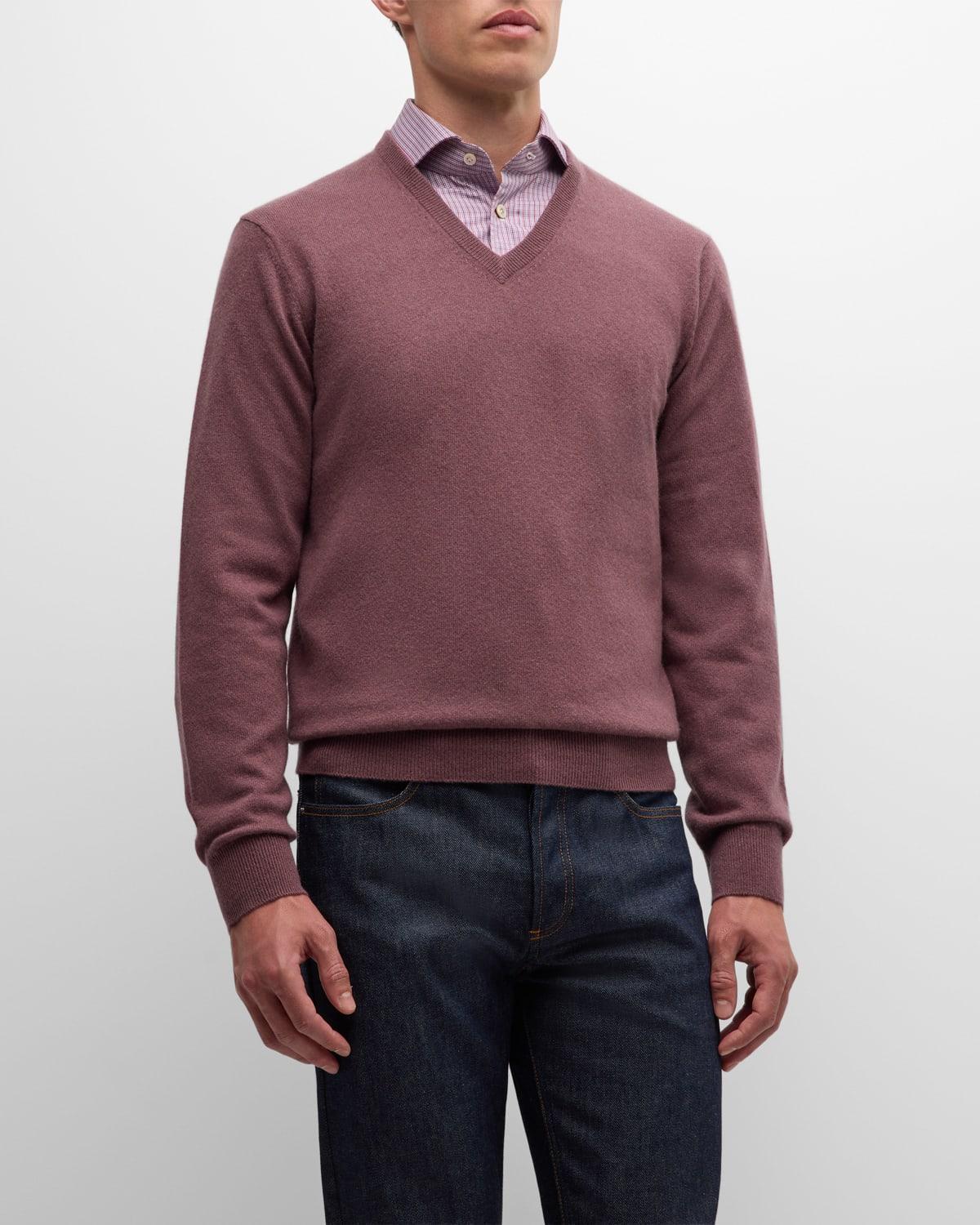 Men's Cashmere V-Neck Sweater Product Image