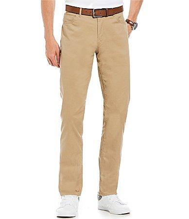 Michael Kors Slim-Fit Parker Stretch Flat Front Twill Pants Product Image