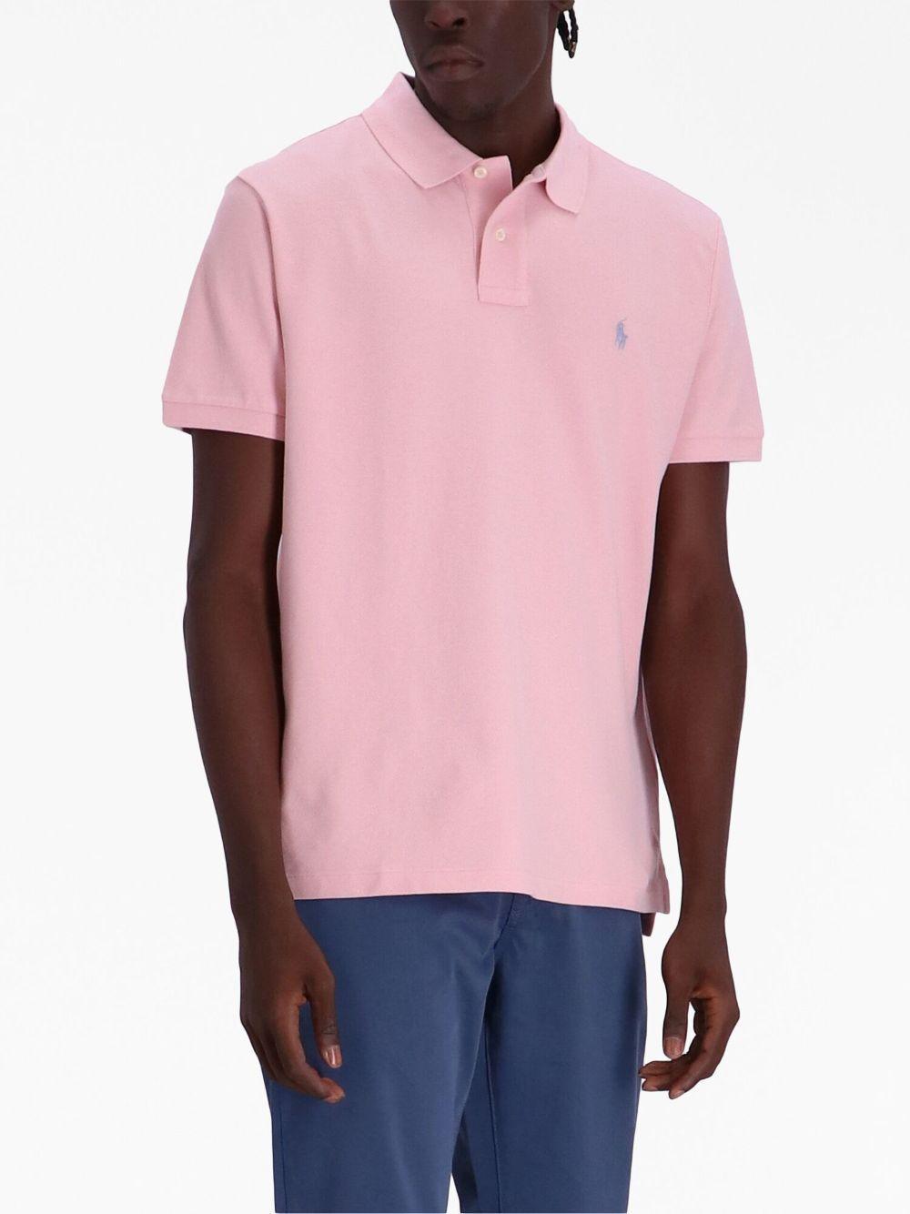 POLO RALPH LAUREN Embroidered-logo Polo Shirt In Pink Product Image